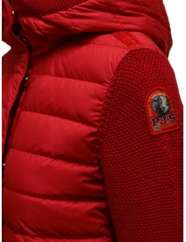 Parajumpers Nina down jacket with knitted sleeves in red womens jackets buy online