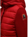 Parajumpers Nina down jacket with knitted sleeves in red PWHYBKR34 NINA UNIQUE RED 205 buy online