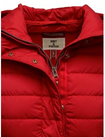 Parajumpers Nina down jacket with knitted sleeves in red buy online price
