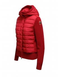 Parajumpers Nina down jacket with knitted sleeves in red buy online