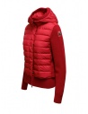 Parajumpers Nina down jacket with knitted sleeves in red shop online womens jackets
