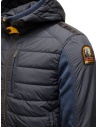 Parajumpers Gordon hooded jacket part padded part fleeced PMHYBFP01 GORDON NAVY-EST.BLUE buy online