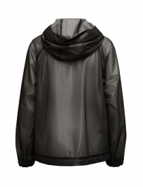 Monobi glossy semitransparent black windbreaker