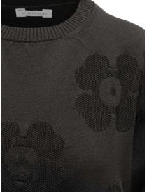 Monobi black lightweight pullover with 3D flowers