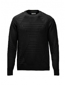 Monobi black 3D sweater in wool and Coolmax online
