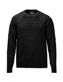 Monobi black 3D sweater in wool and Coolmax 11811503 F 5099 BLACK RAVEN