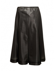 Monobi skirt in glossy black technical fabric