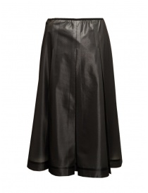 Monobi skirt in glossy black technical fabric buy online