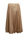 Monobi midi skirt in beige shiny technical fabric shop online womens skirts