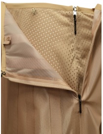Monobi midi skirt in beige shiny technical fabric womens skirts buy online
