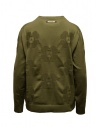 Monobi maglia verde militare con fiori 3Dshop online maglieria donna