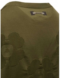 Monobi maglia verde militare con fiori 3D prezzo