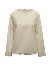 Monobi blusa in cotone bianco naturale con coulisse acquista online 11435126 F 11789 CHALK