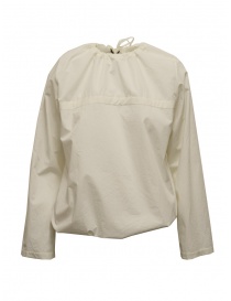 Monobi natural white cotton blouse with drawstring price
