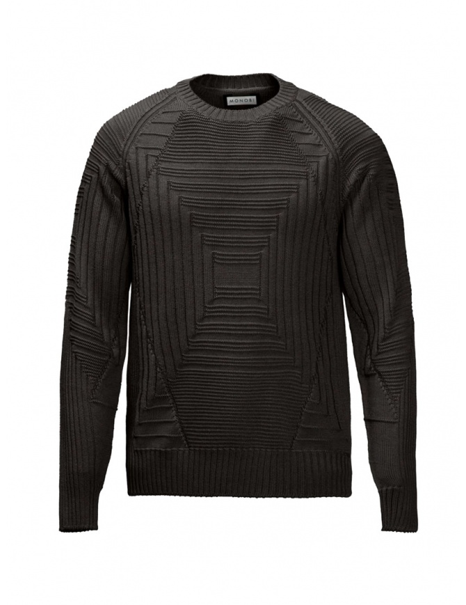 Monobi pullover 3D nero grafite 11811503 F 31943 GRAPHITE maglieria uomo online shopping