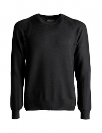 Monobi Woolmax H-12 black crewneck sweater 11810503 F 5099 BLACK RAVEN