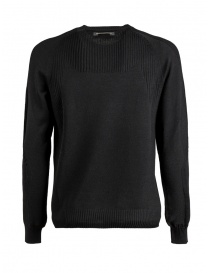 Monobi Woolmax H-12 black crewneck sweater buy online