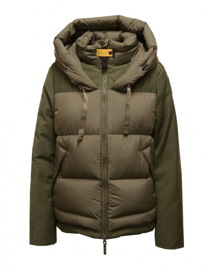 Parajumpers Peppi down jacket with green rayon sleeves PWPUFSI31 PEPPI TOUBRE 201