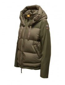 Parajumpers Peppi down jacket with green rayon sleeves womens jackets price