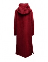 Maison Lener Temporel cappotto lungo con cappuccio rosso borgognashop online cappotti donna