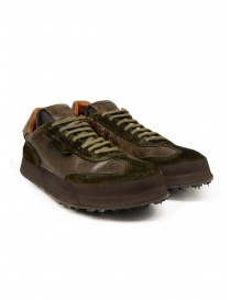 Shoto sneakers in dark brown leather and suede on discount sales online