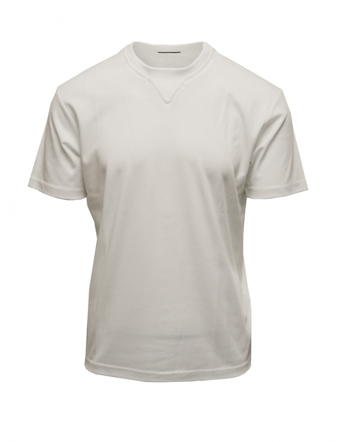 Monobi white t-shirt with heat taping on the back 11808307 F 5001 SNOW mens t shirts online shopping