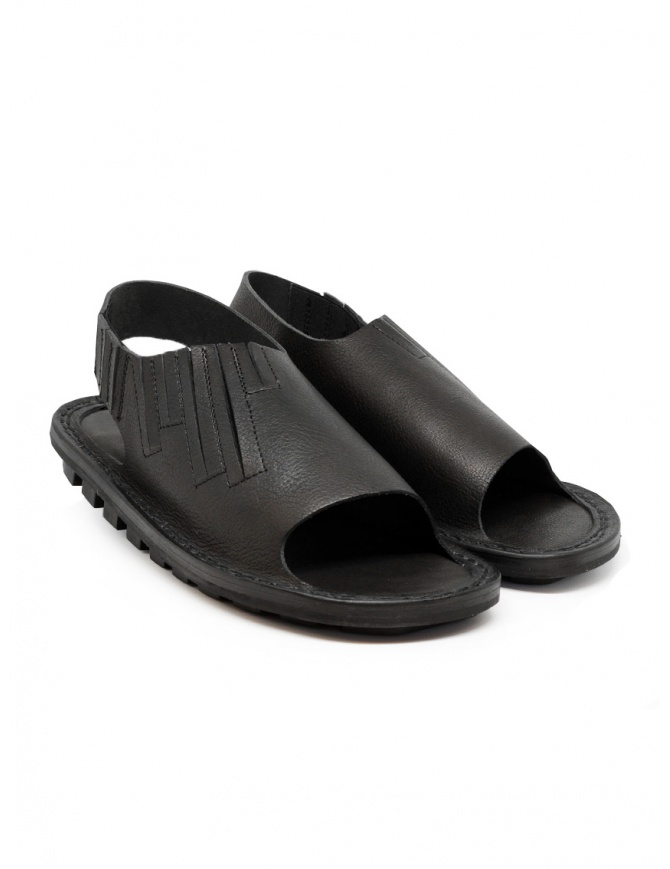 Trippen Rhythm sandali in pelle nera RHYTHM F WAW BLK-WAW SK BLK calzature donna online shopping