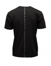Monobi black t-shirt with band on the back