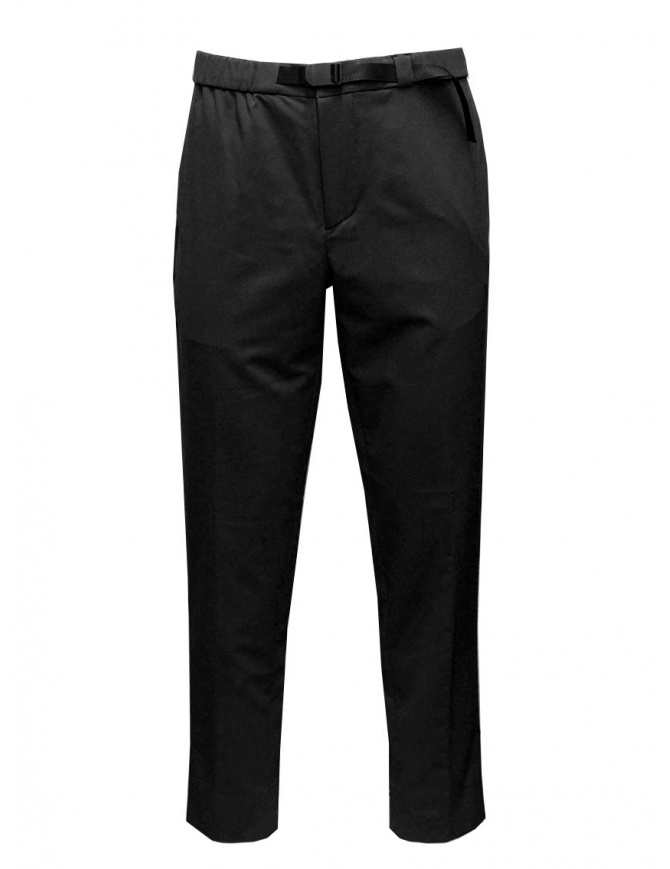 Monobi black pants with integrated belt 11935305 F 5099 BLACK RAVEN mens trousers online shopping