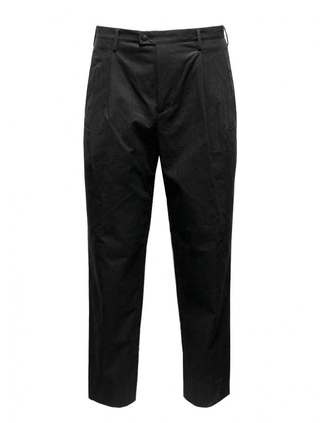 Monobi pantaloni casual da uomo in tessuto tecnico nero 11812130 F 5099 BLACK RAVEN