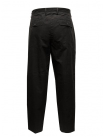 Monobi black casual pants in technical fabric for men buy online