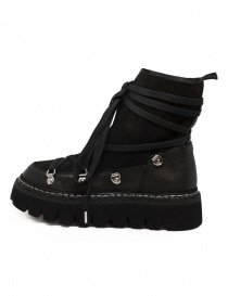 Guidi MOON01 black ankle boots with platform wedge heel