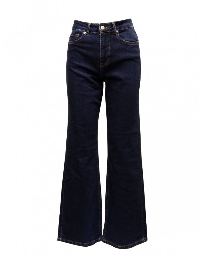 Femme flared dark blue denim for women