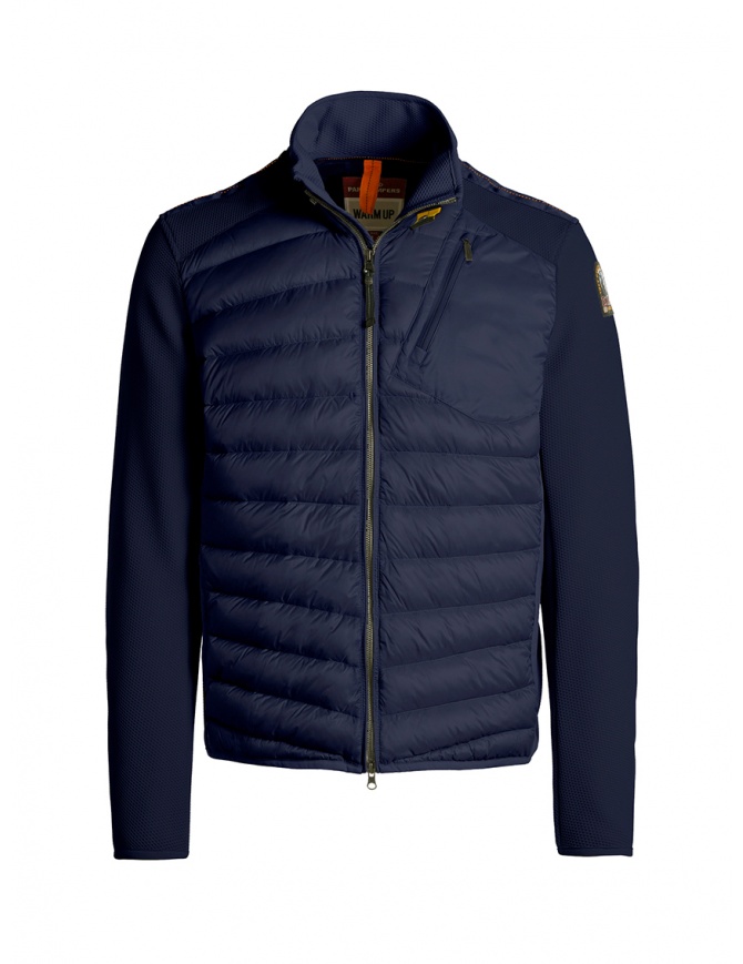 Parajumpers Jayden blue down jacket with fleece sleeves PMHYBWU01 JAYDEN NAVY 562 mens jackets online shopping