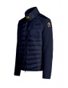 Parajumpers Jayden blue down jacket with fleece sleeves shop online mens jackets