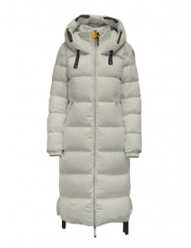 Womens coats online: Parajumpers Panda grey long down jacket