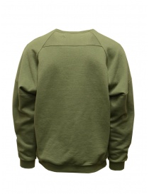 Qbism olive green sweatshirt with white and blue geometric details price