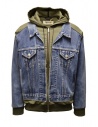 Qbism giacca in jeans con cappuccio verde acquista online STYLE 08 PJ02