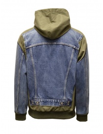 Qbism giacca in jeans con cappuccio verde acquista online