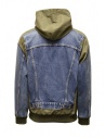 Qbism giacca in jeans con cappuccio verdeshop online giubbini uomo