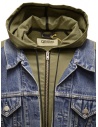 Qbism giacca in jeans con cappuccio verde STYLE 08 PJ02 prezzo