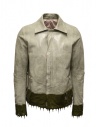 Carol Christian Poell LM/2498R giacca in pelle grigia con gomma colatashop online giubbini uomo