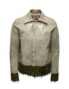 Carol Christian Poell LM/2498R jacket in grey leather with drip-rubber shop online mens jackets