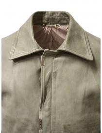 Carol Christian Poell LM/2498R jacket in grey leather with drip-rubber mens jackets buy online