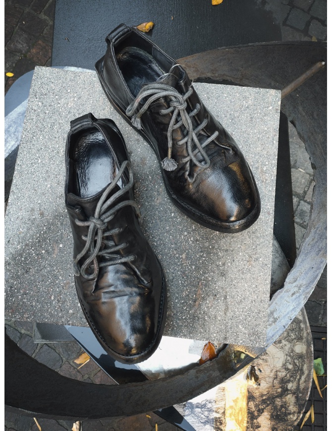 Carol Christian Poell black laced U-Officer shoes AM/2692-IN ROOMS-PTC/010 AM/2692-IN ROOMS-PTC/010 mens shoes online shopping
