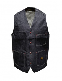 Gilet uomo online: Kapital gilet in jeans blu scuro indaco