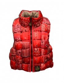 Gilet donna online: Kapital gilet rosso intrecciato con stampa