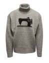 Kapital grey turtleneck sweater with sewing machine buy online K2209KN038 GRY
