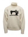 Kapital maglione a collo alto bianco con macchina da cucire acquista online K2209KN038 NAT