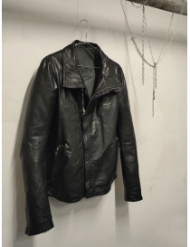 Mens jackets online: Carol Christian Poell leather high neck jacket LM/2599SP